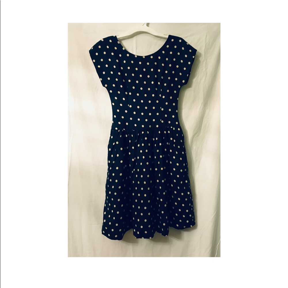 Lili’s Closet Linen Polka Dot Dress w/ slip, 2